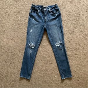 Levi’s 721 High Rise Skinny Distressed Jeans
